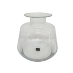 Marina Home Retro Style Clear Glass Wide Bodied Pot Vase