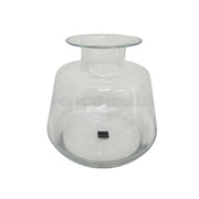 Marina Home Retro Style Clear Glass Wide Bodied Pot Vase