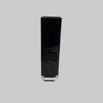 Modern Opaque Black Glass Rectangular Column Vase