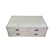 Vintage Traveler Cream Studded Trunk Coffee Table