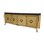 Ornate Baroque Style Gilded Cream Four Door Credenza Sideboard