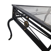 Classical Wrought Iron Glass Top Coffee Table