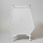 Rare Lloyd Loom Hexagon White Linen Basket with Glass Top