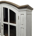 Rustic French Provincial White Display Cabinet