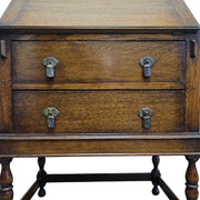 Vintage Charm Oak Bureau Slant-Front Writing Desk