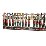 Hand-Carved Balinese Procession Relief Wooden Wall Panel