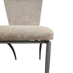 Contemporary High-Back Velvet Fabric Dining Chair