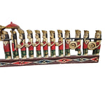 Hand-Carved Balinese Procession Relief Wooden Wall Panel