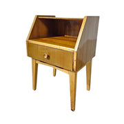 Mid-Century Modern Blonde Oak Bedside Table