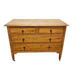 Timeless Honey-Toned Tiger Maple Chest of Drawers