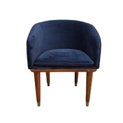 Pottery Barn Navy Velvet Club Accent Chair