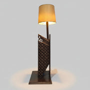 Sculptural Anglo-Indian Style Carved Jali Wood Table Lamp