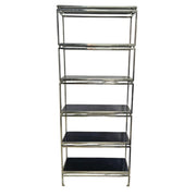Design Atelier Architectural Silver Chrome Six-Tier Étagère Bookshelf