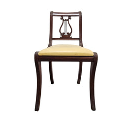 Vintage 20th Century Mahogany Harp Back Dining Chair