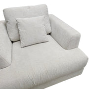 Home Center Modern Comfort Beige Textured Fabric Cuddle Armchair