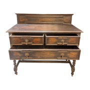 Vintage Oak Barley Twist Four-Drawer Chest