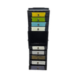 Playful Multicolour Hand Painted Wooden Tallboy Chest of Drawers