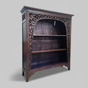 The Grand Mehrab Antique-Inspired Hand-Carved Teak Bookshelf
