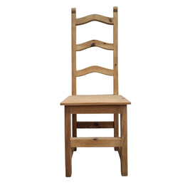 Rustic Wave-Back Artisan Dining Chair