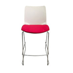 Alba Race Contemporary Red and White High Bar Stool