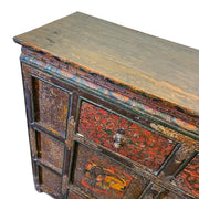 Antique Hand-Carved Oriental Cabinet with Phoenix Detailing