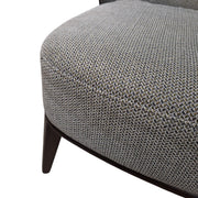 Single Seater Fabric Armchair with Ottoman