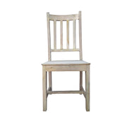 Rustic Whitewashed Wooden Dining Chair