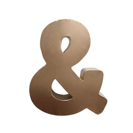 Rustic Gold Metal Ampersand Wall Decor