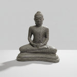 Meditating Seated Concrete Grey Buddha Statue