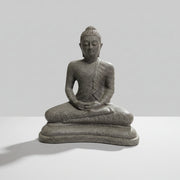 Meditating Seated Concrete Grey Buddha Statue