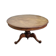 Victorian Style Solid Mahogany Round Pedestal Dining Table