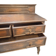 Vintage Oak Barley Twist Four-Drawer Chest