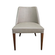 Mid-Century Modern Upholstered Dining Chair with Tapered Wooden Legs
