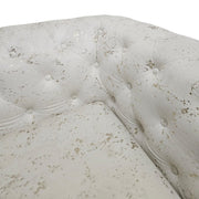 Regal White Speckled Chesterfield Armchair with Roll Arms
