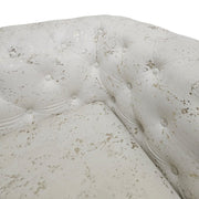 Regal White Speckled Chesterfield Armchair with Roll Arms