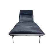 CB2 Mid-Century Onyx Cowhide Chaise Lounge
