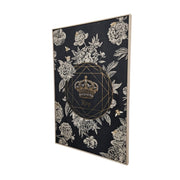 Regal Botanical Black and Gold Canvas Framed Statement Wall Frame
