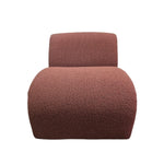 Sculptural Mauve Bouclé Wave Lounge Chair