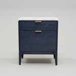 West Elm Mid-Century Style Parker Dark Ash and Marble Nightstand