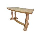 Rustic Solid Pine Curved Trestle Console Table