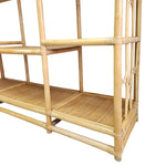 Bohemian Rattan and Woven Cane Triple Arch Large Display Shelf