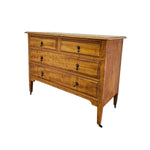 Timeless Honey-Toned Tiger Maple Chest of Drawers
