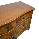 Heritage Inlaid Kingwood Three Drawer Serpentine Commode Chest