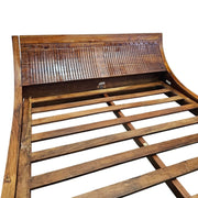 Handcrafted Solid Wood Curved Sleigh Bed Frame