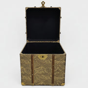 Elegant Paisley Embossed Aluminium and MDF Storage Trunk