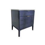 West Elm Mid-Century Style Parker Dark Ash and Marble Nightstand