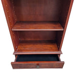 Vintage Arch-Top Mahogany Bookshelf with Single Drawer