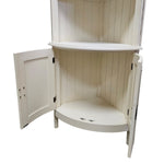 Provincial Charm Two-Tone Curved Corner Cabinet