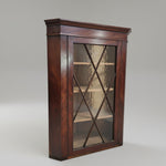 George III Style Mahogany Astragal Glazed Corner Cabinet