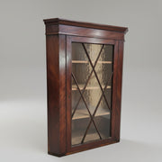 George III Style Mahogany Astragal Glazed Corner Cabinet